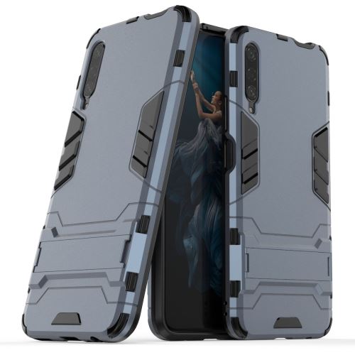 Coque en TPU hybride avec béquille bleu pour votre Huawei Honor 9X Pro