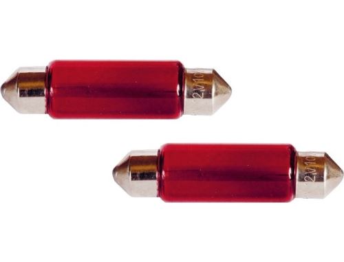 Sumex lampes auto C10W 41mm 12V 10 watts deux pièces rouges