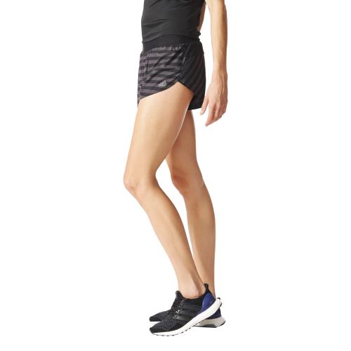 Adidas - Short femme adidas fendu adizero - XS - noir/noir mat