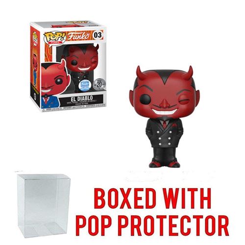 Funko Pop Shop 2018 Exclusivité El Diablo Costume Noir + Protecteur Pop
