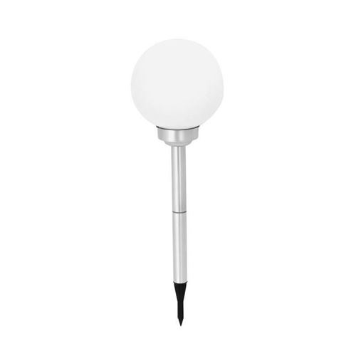 SOLARLINE Borne solaire globe H53cm - Gris et blanc