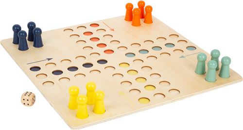 Small Foot jeu de soci&eacute;t&eacute; Ludo XL junior 45 cm en bois 19 pi&egrave;ces