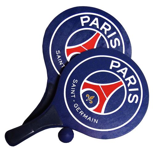 Set Raquettes de plage Paris Saint Germain PSG - Manche en plastique - Dimension : 33 x 18,3 cm