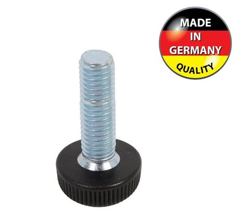 Vis pied de meuble moleté M5 x 34mm tête plastique tige acier molette table chaise bureau