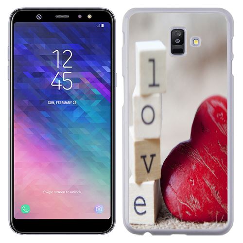 Coque Rigide Pour Samsung Galaxy J6 Plus Motif Coeur 2 Amour