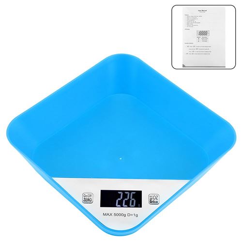 Générique Bleu Balance De Cuisine Electronique Portable Haute Précision 5Kg / 1G (Bleu) - Image 1