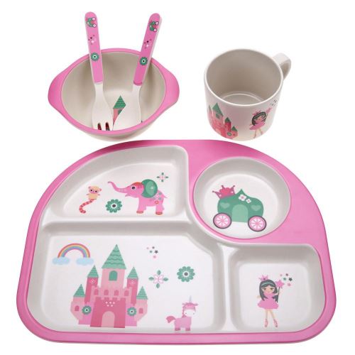 Set de repas enfant en bambou (château)
