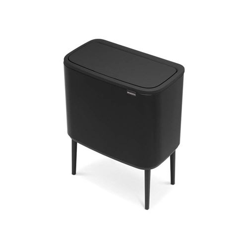 Brabantia - 316067 - Poubelle BO Touch Bin, 3 x 11 litres, Noir Mat