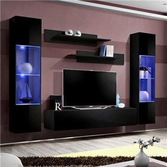 1109€91 sur ensemble meuble tv suspendu noir larissa  l