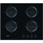 Whirlpool GOB 616/NB - Table de cuisson au gaz - 4 plaques de cuisson - Niche - largeur : 56 cm - profondeur : 49 cm - noir