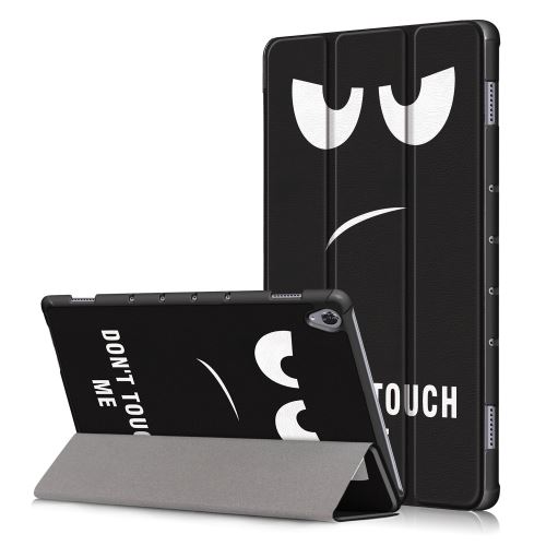 Etui en PU impression de modèle gros yeux avec support tri-pliure pour votre Huawei MediaPad M6 10.8 pouces