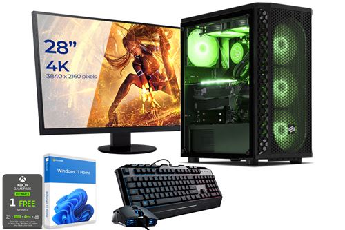 Pack PC Gamer Expert Watercooling, AMD Ryzen 9 5900X, Geforce RTX 3060, 32Go RAM, 1To SSD 970 Evo, 3To HDD, écran 28 4K, c/s et Win 10