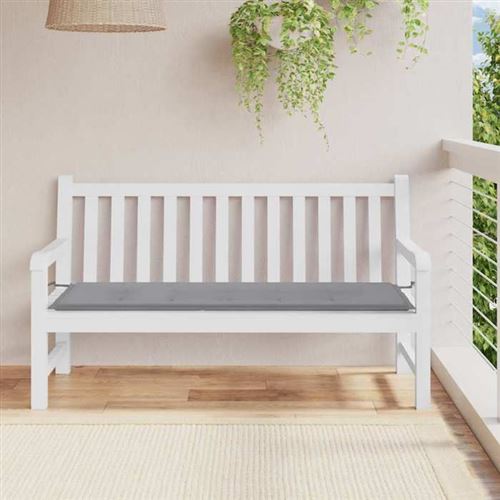 vidaXL - Coussin de banc de jardin - 150x50x3 cm - Gris - Image 3