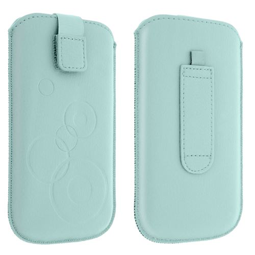 Pochette avec languette Pull up Motifs circulaires pour smartphone dimenssion 149 x 84 mm - Vert