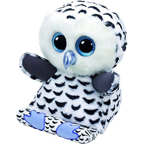 Ty 60006 – Omar – Neige Chouette pluschtier, Yeux avec Paillettes, 32 cm