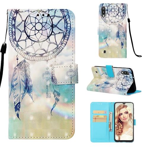 Etui en PU impression de motifs attrape-plumes de rêve pour votre Samsung Galaxy M10