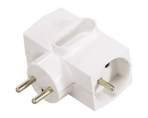 Zenitech-Triplite 2x 16A + 1x6A lat&eacute;rale Blanc - Zenitech