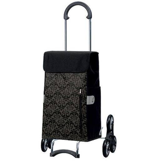 Poussette de marché pliante 6 roues 43l noir & gris - 119-128-80 - ANDERSEN