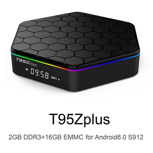 T95Z Plus pour Android 7.1 Nougat S912 Octa Core 16 Dual Band Wifi 2G +16G Bluetooth TV Box Version 2019
