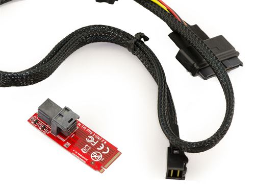 Adaptateur pour SSD NVMe U.2 SFF-8639 sur port M2 Connecteur SFF-8643 sur carte M2