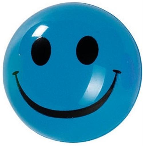 Goki Stuiterbal GLOW IN THE DARK: SMLEY BLEU