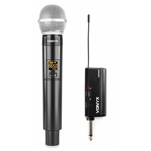 Vonyx WM55 - Microphone sur batterie Plug-and-Play UHF sans fil - Avec récepteur Plug-in, 10 canaux, Distance 30 à 50 m. État correct - N/A reconditionné disponible sur Fnac