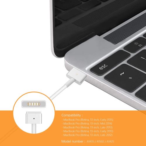 Nouveau chargeur Pow Macbook 60 Watts Type Câble de charge Macbook Pro  Adaptateur secteur compatible avec Macbook Pro (retina, 13 pouces, début  2015)