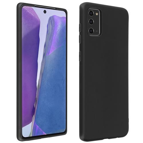 Avizar Coque pour Samsung Galaxy Note 20 Silicone Gel Flexible Ultra-fine et Légère Noir