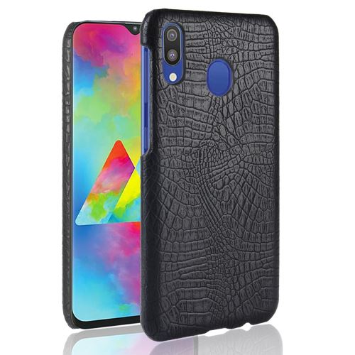 Etui en PU crocodile noir pour votre Samsung Galaxy A30