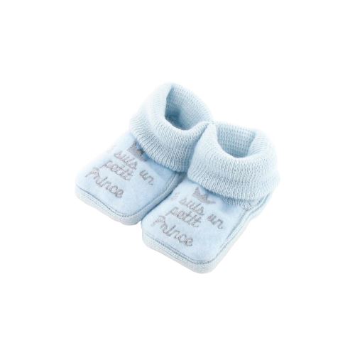 Chaussons pour bébé 0 à 3 Mois bleu - Je suis un petit prince