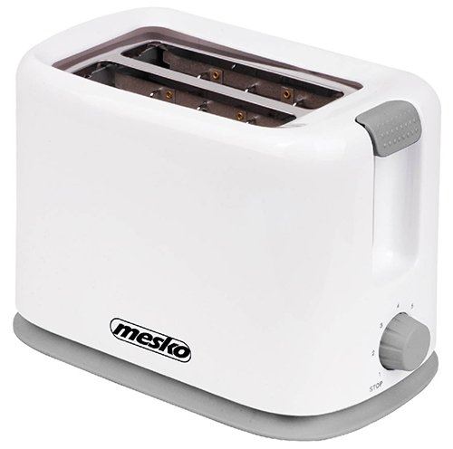 Mesko ms3213 grille-pain 750 w, plastique et aluminium, blanc et gris