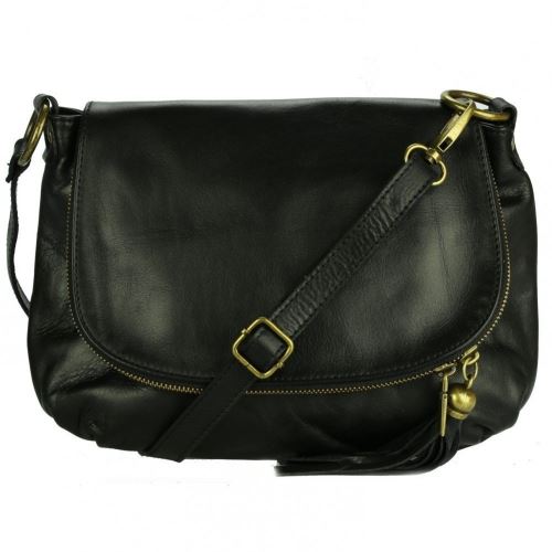 Sac à bandoulière femme 100% cuir Sopalerme 30 x 22 cm.