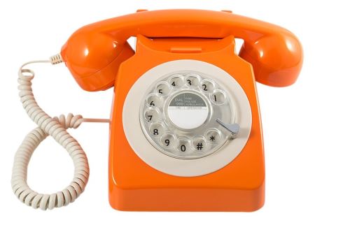 téléphone rétro GPO 746 orange