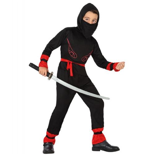 HELLO CADEAU D&eacute;guisement enfant Ninja rouge en 5/6 ans Taille:T4 - 10/12ans - XL