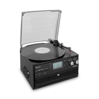 90 Sur Auna Oakland Chaine Stereo Retro Avec Platine Vinyle Lecteur Cd Mp3 K7 Radio Fm Et Bluetooth Platine Vinyle Achat Prix Fnac