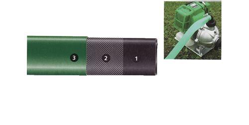 Ribiland - Tuyau plat vert 3 couches 1/25 Long:20m 4/12Bar - PRTPL2520