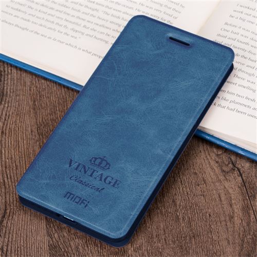 Etui en PU couleur bleu pour votre OnePlus 6