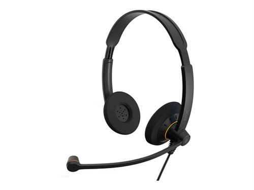 EPOS I SENNHEISER IMPACT SC 60 USB ML - Micro-casque - sur-oreille - filaire - USB - noir avec des reflets orange