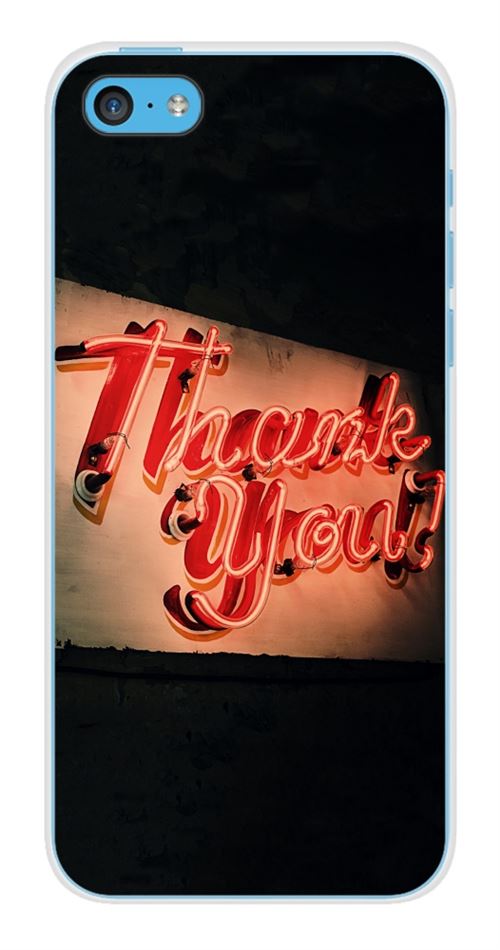 Coque en silicone imprimée compatible Apple iPhone 5C Thank You