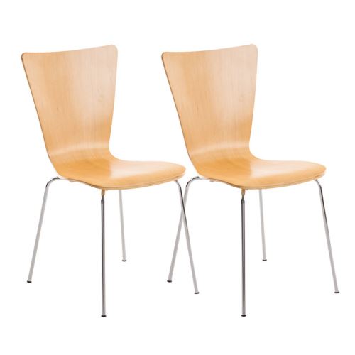 Lot de 2 chaises visiteur Aaron , Nature