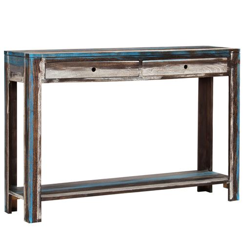 vidaXL Wandtafel vintage stijl 118x30x80 cm massief hout