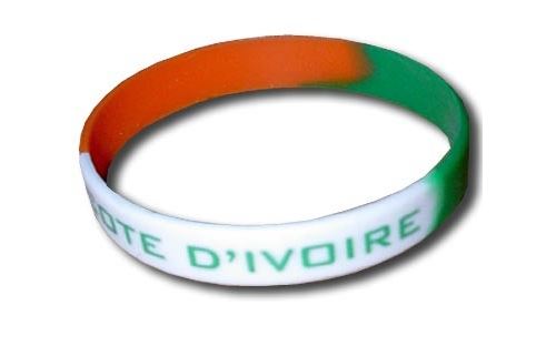 Supportershop Côte d'Ivoire Bracelet Silicone Football, Orange, FR : Taille Unique