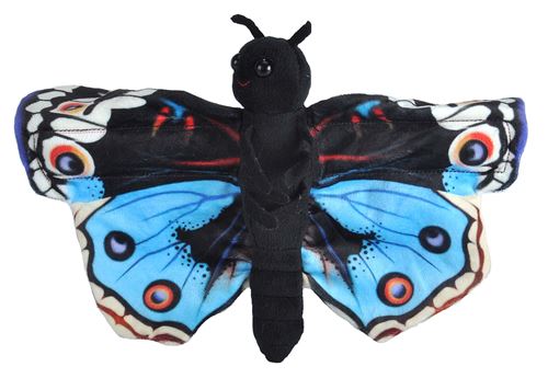 Wild Republic cuddly junonia butterfly junior 20 cm peluche noire