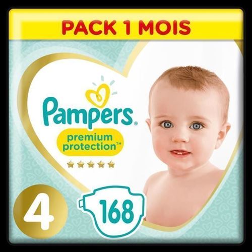 Pampers couches taille 4 économie d'mensuel bébé protection de qualité supérieure - lot de 168 couches