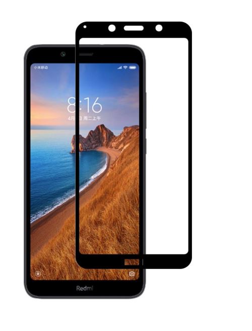 Verre Trempe pour Xiaomi REDMI 7A - Film Transparent Bord Noir Vitre Protection Ecran [Phonillico®]