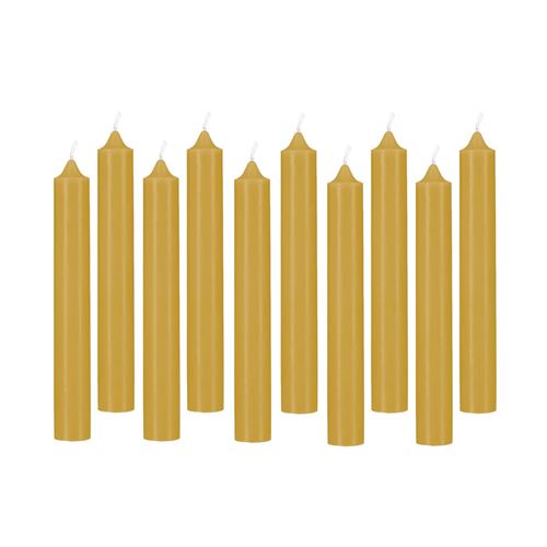 Le Comptoir De La Bougie Jaune Comptoir De La Bougie - Lot De 10 Bougies Bâton "Hugo" 16Cm Moutarde - Image 2