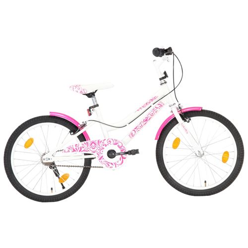 vidaXL Vélo pour enfants 20 pouces Rose et blanc