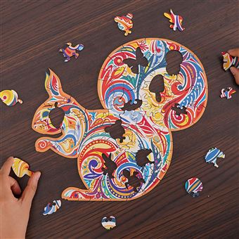Puzzle GENERIQUE Puzzle en Bois VORMOR Puzzle 3D Forme Animaux Coloré pour Adultes et Enfants - Écureuil Puzzle GENERIQUE Puzzle en Bois VORMOR Puzzle 3D Forme Animaux Coloré pour Adultes et Enfants - Écureuil