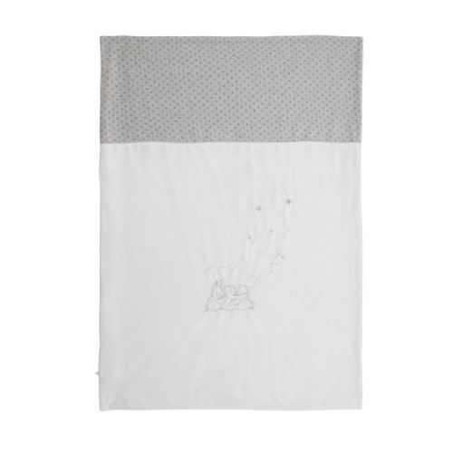 Couverture veloudoux 100 x 140 cm poudre d'étoiles - noukie's
