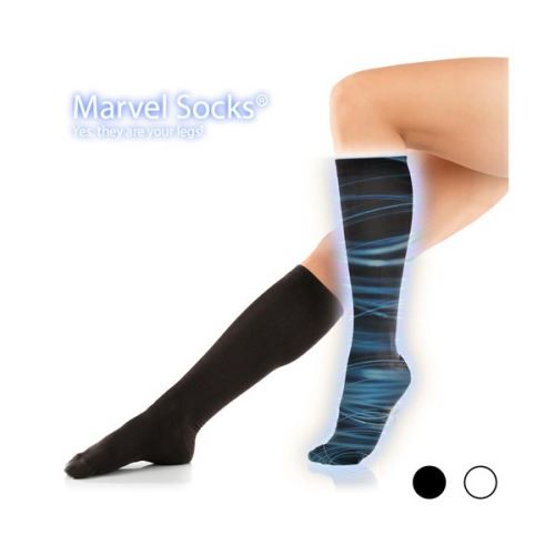 Mi-bas de contention anti-fatigues - Chaussettes Couleur - Noir